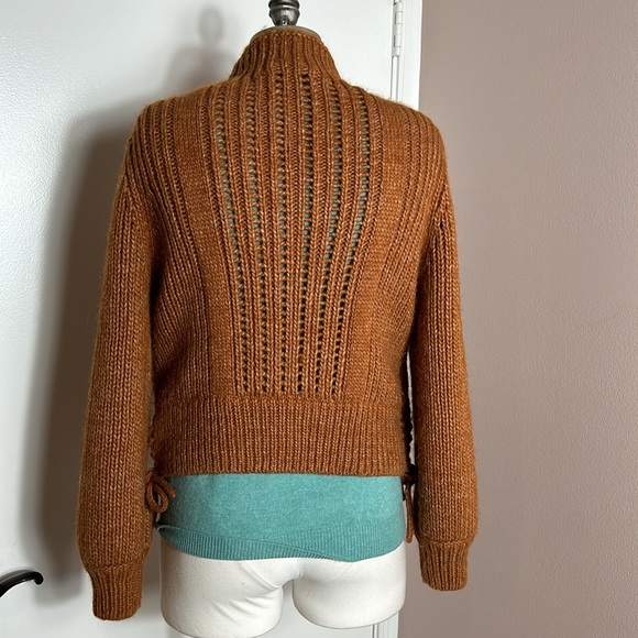 & other stories zip cardigan brown chunky size US small - Picture 10 of 16